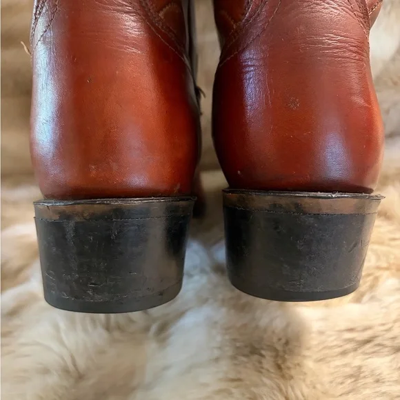 Vintage Acme Buckaroo Brown Leather Western Cowboy Boots - Picture 7 of 11